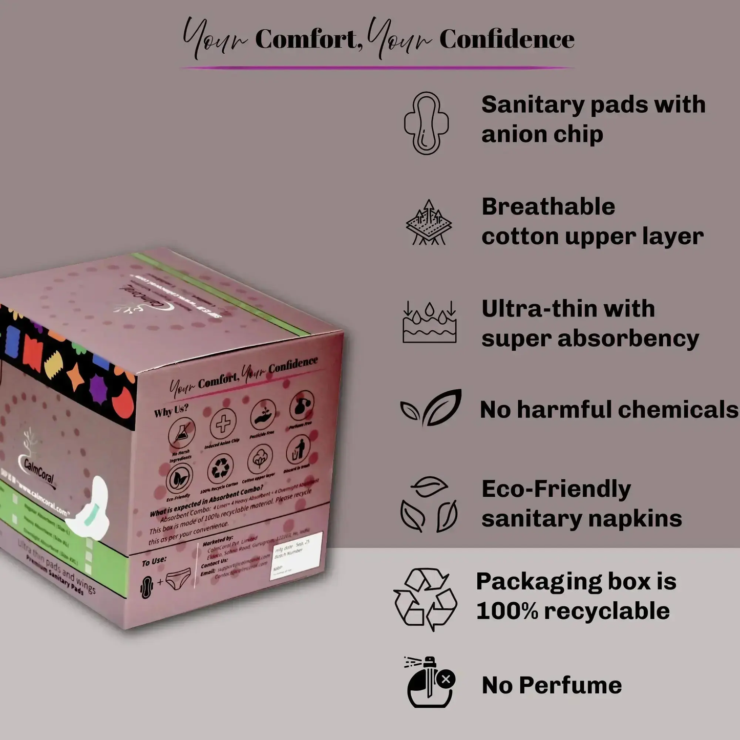 Overnight Sanitary pads - XXL - CalmCoral