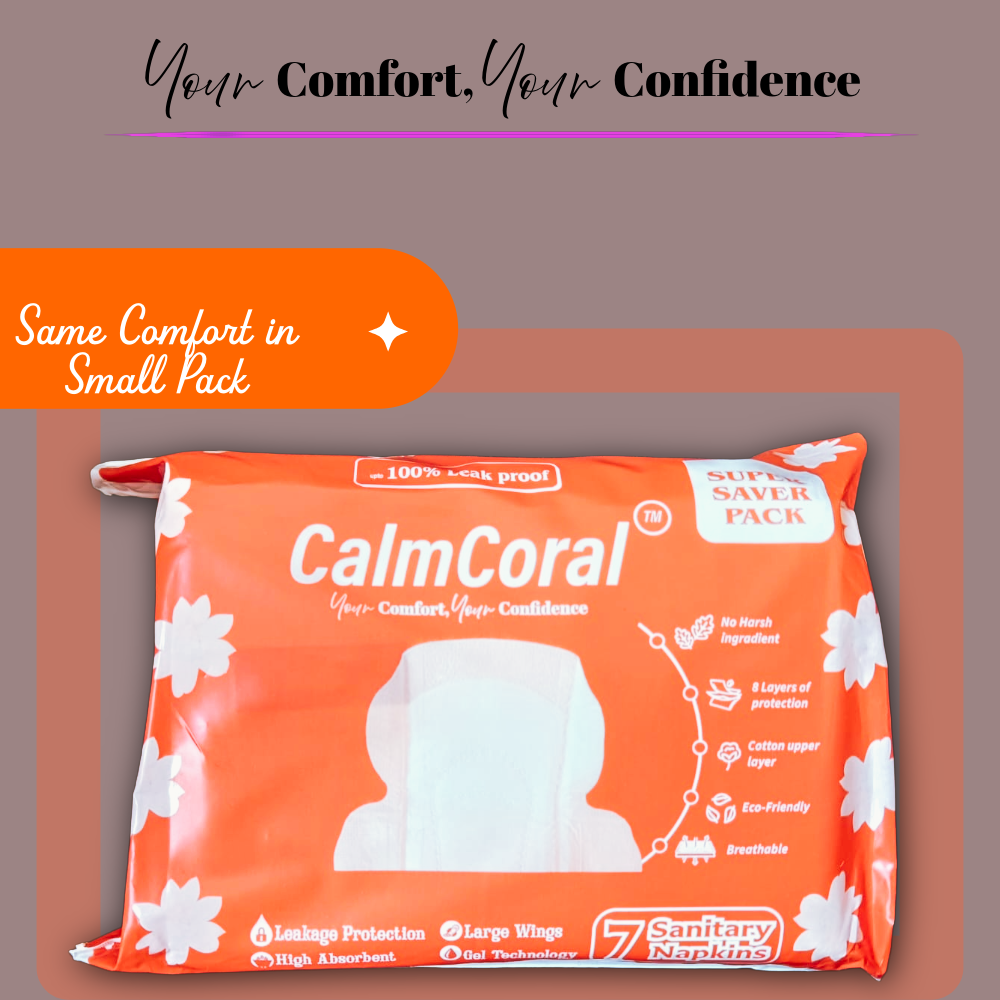 Overnight Sanitary pads (XXL-320mm Size) CalmCoral